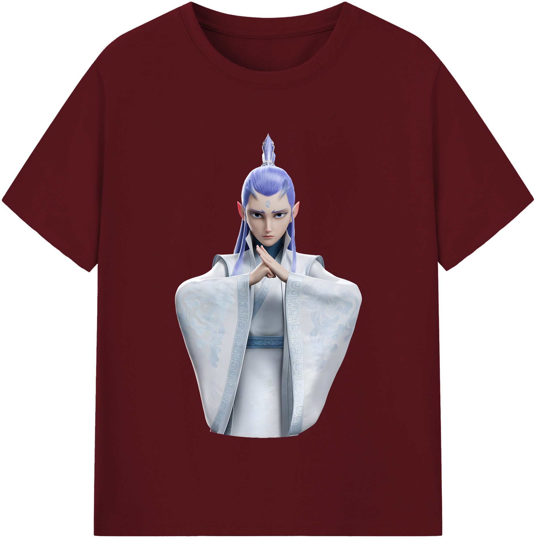 （画像用） Ne Zha 2 ナタ 魔童の大暴れ 綿100％半袖Tシャツ（フロントプリント）